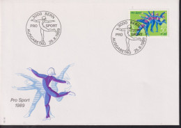 1989 Schweiz, Zum:CH W67, Mi:CH 11404, FDC Pro Sport, Sport Im Verein - Storia Postale