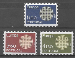 Portugal 1970.  Europa Mi 1092-94  (**) - Neufs