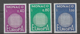 Monaco 1970.  Europa Mi 977-79  (**) - Nuevos
