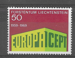 Liechtenstein 1969.  Europa Mi 507  (**) - Nuevos