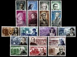 Spain. 1965/75 5 Series Dif/ 5 Dif Sets Personajes Celebres (**) - Unused Stamps