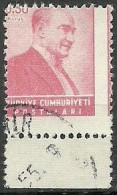 Turkey; 1955 Regular Stamp 0.50 K. ERROR "Displaced Perf." - Gebruikt