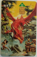 UK BT £2 Chip Card - Special Edition " Dragons Of Summer Flame " - BT Promociónales