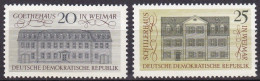 DDR  1967, 1329/30, MNH **, Goethehaus, Schillerhaus, Weimar - Unused Stamps