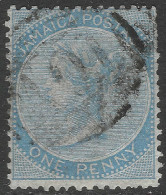 Jamaica. 1860-70 Queen Victoria 1d Used Pinapple W/M. SG 1 - Jamaica (...-1961)