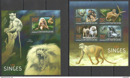 Ca697 2013 Central Africa Fauna Wild Animals Primates Monkeys Singes Kb+Bl Mnh - Other & Unclassified