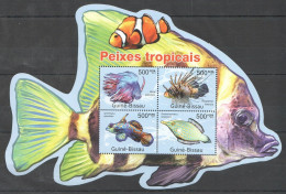 Bc656 2011 Guinea-Bissau Fauna Marine Life Tropical Fish Peixes Tropicais Kb Mnh - Meereswelt