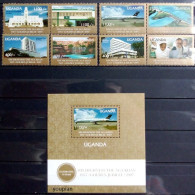 Uganda 2008, 50th Anniversary Of The Enthronement Of Karim Aga Khan, MNH S/S, Two Stamp Strips And Stamps Set - Ouganda (1962-...)