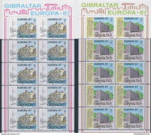 1987 EUROPA CEPT  Gibilterra 2 Minifogli "Architettura Moderna" MNH** - Sonstige & Ohne Zuordnung