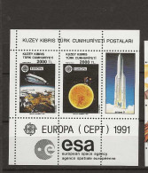 1991 MNH Turkish Cyprus, Mi Block 9 Postfris** - Nuevos