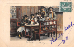 29-BRETAGNE FOLKLORE LA VEILLEE-N°T5096-H/0019 - Other & Unclassified