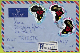 39945 - SIERRA LEONE - Postal History -  SELF-ADHESIVE Stamps On COVER 1969 - Sierra Leona (...-1960)
