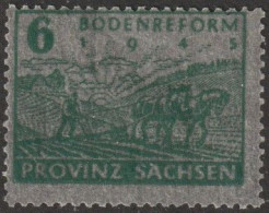 SBZ- Provinz Sachsen: 1946, Mi. Nr. 90 Y,  6 Pfg. Bodenreform In Der Provinz Sachsen.    **/MNH - Nuevos