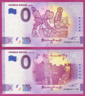 0-Euro PEBN 2021-1+2 HERMAN BROOD - SATZ GEMÄLDE: FISHING + COLD JIVE - Private Proofs / Unofficial