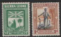 Sierra Leone  1933  SG  168-9    Mounted Mint - Sierra Leona (...-1960)