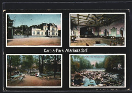 AK Markersdorf / Burgstädt, Gasthaus Carola-Park, Partie Im Chemnitztal  - Chemnitz