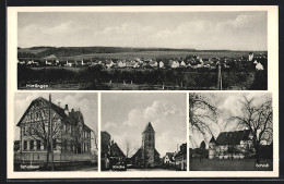 AK Hirrlingen, Schulhaus, Kirche, Schloss, Totale  - Other & Unclassified