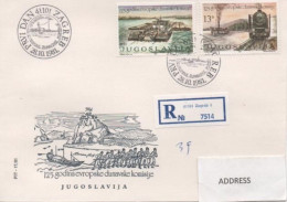 Yugoslavia 1981, Danube Conference, Train, Ship, Registered FDC, Cancel ZAGREB, Michel 1903 - 1904 - Storia Postale