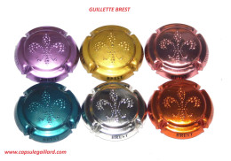 Série De 6 Capsules De Champagne GUILLETTE BREST -  NR - Colecciones