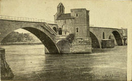 CPA AVIGNON (Vaucluse). Le Pont St Benezet (n° 14) - Avignon (Palais & Pont)