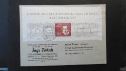 Bund Mi. 317 Mit Blockoberteil Brief Maitens 7.3.1960 Nach Karlsruhe-dekorativ-Mi. 75.-€ - Storia Postale