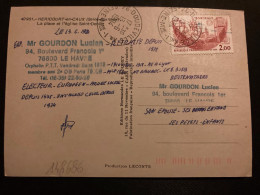 CP HERICOURT EN CAUX TP BORDEAUX 2,00 OBL.13-6 1984 76 DOUDEVILLE AN.1 SEINE Mme (ANNEXE) - Manual Postmarks