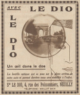 Lentille Optique LE DIO - Pubblicità D'epoca - 1930 Old Advertising - Pubblicitari