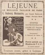 LEJEUNE Le Meilleur Tailleur De Paris - Pubblicità D'epoca - 1930 Old Ad - Pubblicitari