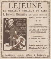 LEJEUNE Le Meilleur Tailleur De Paris - Pubblicità D'epoca - 1930 Old Ad - Pubblicitari