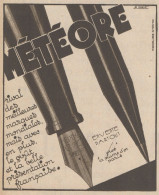 Stylo Météore - Pubblicità D'epoca - 1930 Old Advertising - Pubblicitari