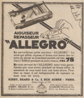 Aiguiseur Repasseur ALLEGRO - Pubblicità D'epoca - 1930 Old Advertising - Pubblicitari