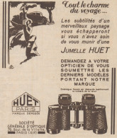 Jumelle HUET - Tout Le Charme Du Voyage... - Pubblicità D'epoca - 1930 Ad - Werbung