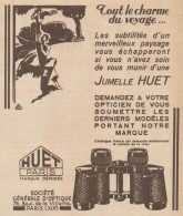 Jumelle HUET - Tout Le Charme Du Voyage... - Pubblicità D'epoca - 1930 Ad - Advertising