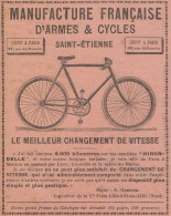 Bicyclette HIRONDELLE - Pubblicità D'epoca - 1902 Old Advertising - Pubblicitari