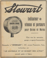 Indicateur De Parcours Pour Autos STEWART - Pubblicità D'epoca - 1915 Ad - Pubblicitari