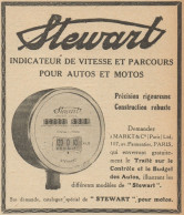 Indicateur De Vitesse Pour Motos STEWART - Pubblicità D'epoca - 1917 Ad - Advertising