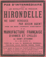 Les Bicyclettes De Précision HIRONDELLE - Pubblicità D'epoca - 1908 Old Ad - Werbung
