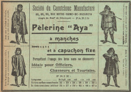 Pèlerine AYA Idéale Pour Touristes - Pubblicità D'epoca - 1908 Old Advert - Advertising