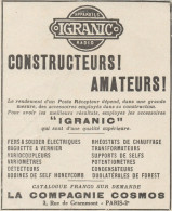 Appareils IGRANIC Radio - Pubblicità D'epoca - 1925 Old Advertising - Advertising