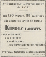 KUNDTZ Laminées - Pubblicità D'epoca - 1925 Old Advertising - Advertising