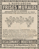 L'Auto-Décor FRISES MURALES - Pubblicità D'epoca - 1925 Old Advertising - Advertising