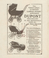 DUPONT Le Nouveau Landau-Pliant - Pubblicità D'epoca - 1925 Old Advert - Advertising