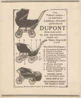 DUPONT Le Nouveau Landau-Pliant - Pubblicità D'epoca - 1925 Old Advert - Advertising