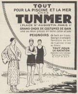 TUNMER Tout Pour La Piscine - Pubblicità D'epoca - 1925 Old Advertising - Advertising