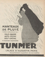 Manteaux De Pluie TUNMER - Pubblicità D'epoca - 1925 Old Advertising - Advertising