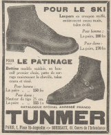 Bottine Pour Le Ski TUNMER - Pubblicità D'epoca - 1925 Old Advertising - Advertising