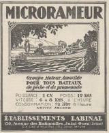 MICRORAMEUR Moteur Amovible Pour Bateaux - Pubblicità D'epoca - 1925 Ad - Pubblicitari