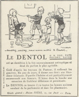 Dentifrice DENTOL - Vignetta - Pubblicità D'epoca - 1925 Old Advertising - Pubblicitari