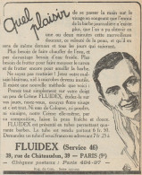 Créme FLUIDEX - Pubblicità D'epoca - 1925 Old Advertising - Pubblicitari