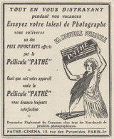 PATHE' La Nouvelle Pellicule - Pubblicità D'epoca - 1925 Old Advertising - Advertising